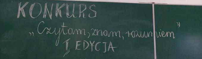 KONKURS CZYTELNICZY: "Czytam, znam, rozumiem"